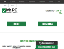 Tablet Screenshot of mrpc.com.au